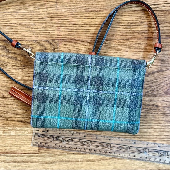 Dooney & Bourke Green and Brown Crossbody Bag with Leather Accents - Picture 3 of 4